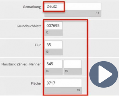 Eintragung Gemarkung in Elster