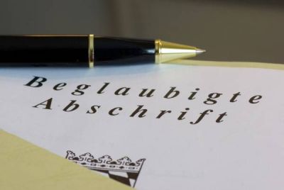 Beglaubigte Abschrift Beglaubigte Abschrift